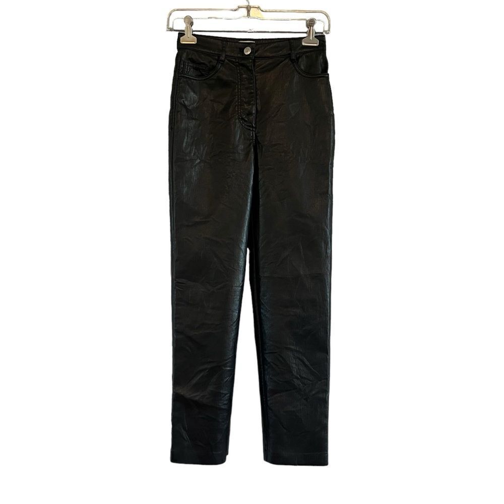Wilfred black faux leather skinny pants. Size 0